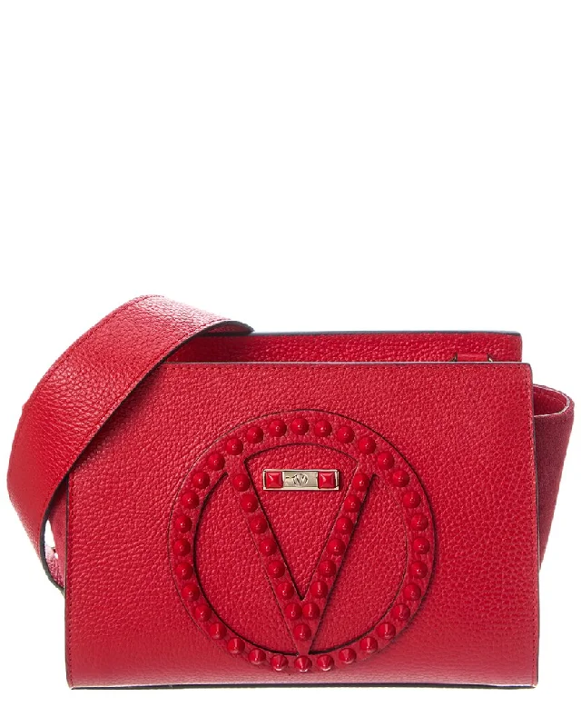 Handle bags with soft linings for protection -Valentino by Mario Valentino Kiki Rock Leather Shoulder Bag