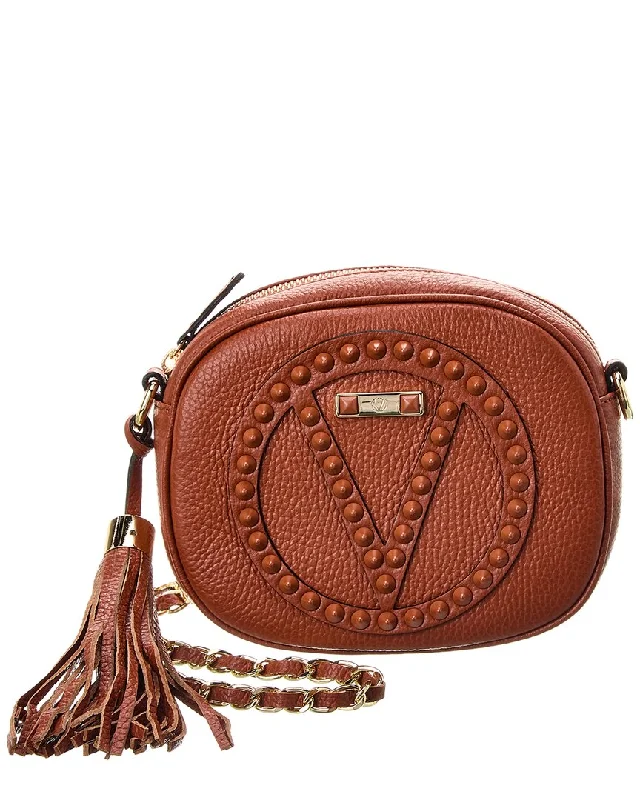 Handle bags with structured shapes for class -Valentino by Mario Valentino Nina Rock Leather Crossbody