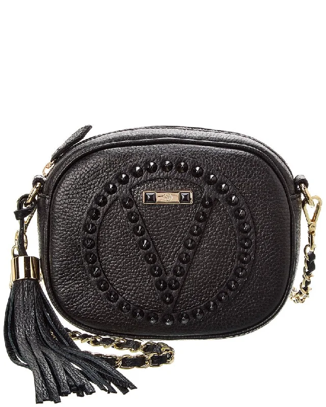 Handle bags with vintage clasps for nostalgia -Valentino by Mario Valentino Nina Rock Leather Crossbody