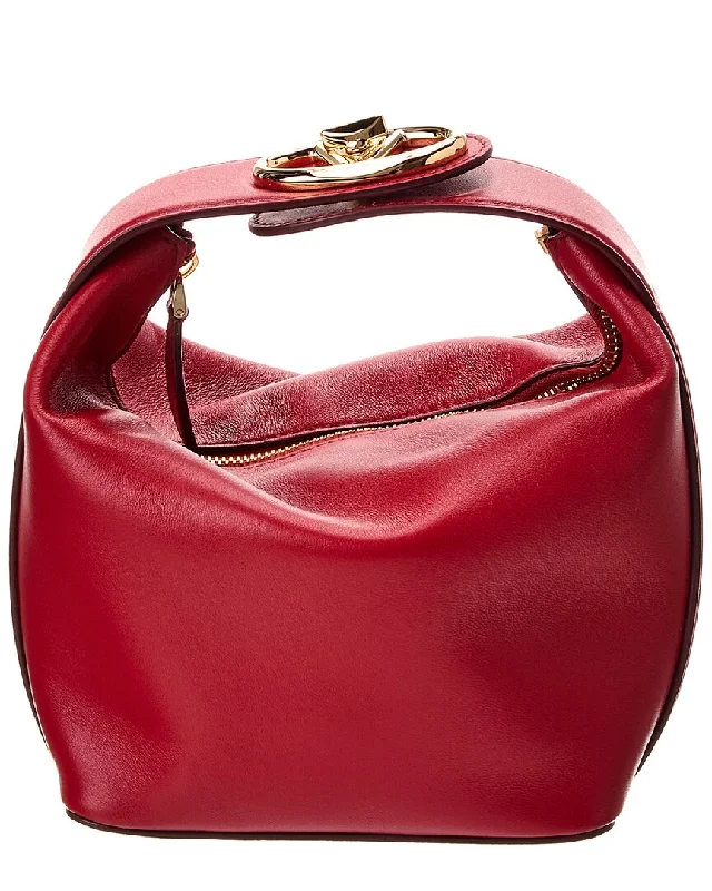 Handle bags with floral prints for spring -Valentino VLogo Mini Leather Top Handle Bag