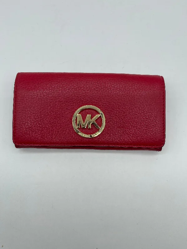 Vegan leather handle bags for eco-friendly chic -Wallet Designer By Michael Kors, Size: Large