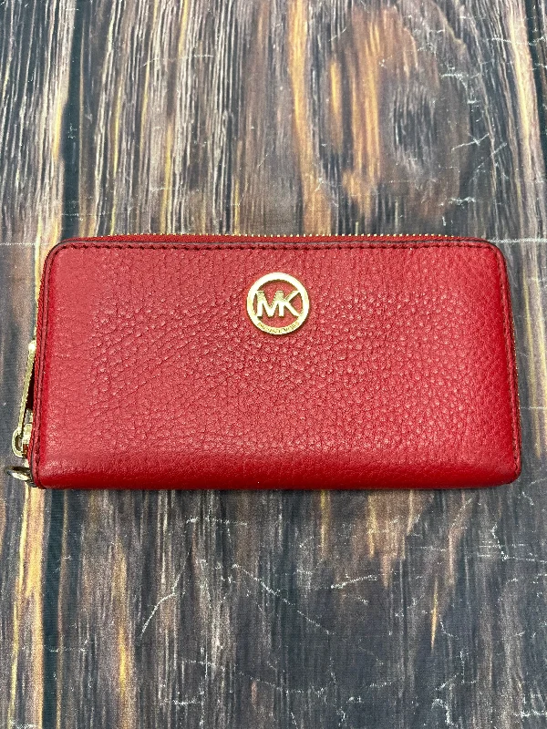 Designer handle bags with luxury logo detailing -Wallet Designer By Michael Kors, Size: Medium