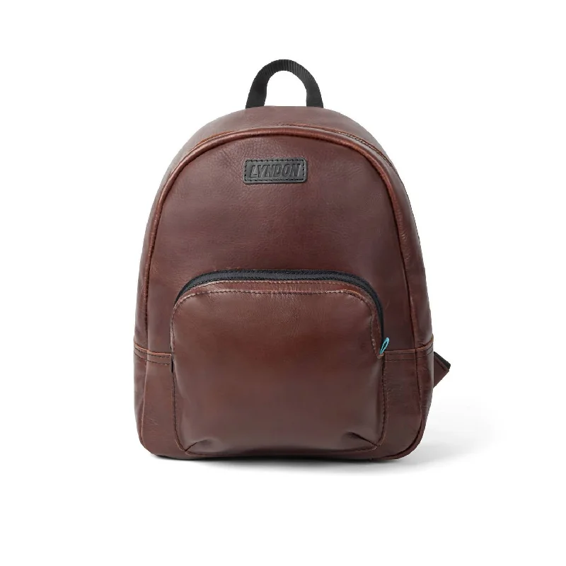 Fashionable leather backpack for weekend getaway chic -Women's Leather Backpack In Bourbon