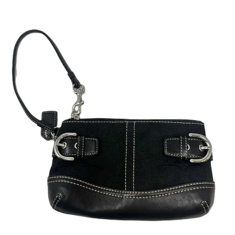 Leather handle bags for elegant daily carry -Wristlet Designer By Coach, Size: Small